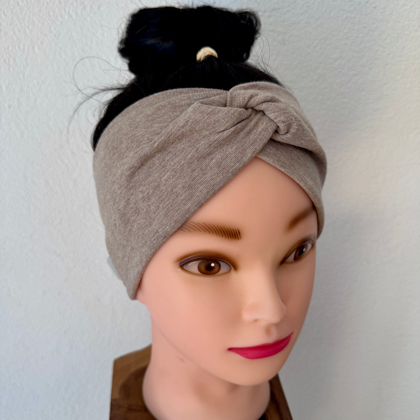 Knotenstirnband beige melange Optik