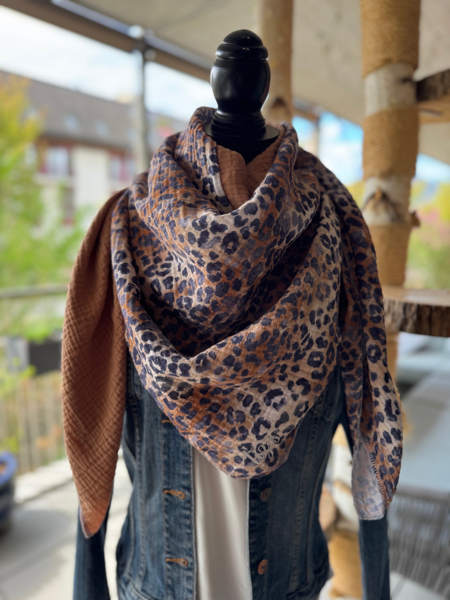 Musselin Halstuch - Leopard