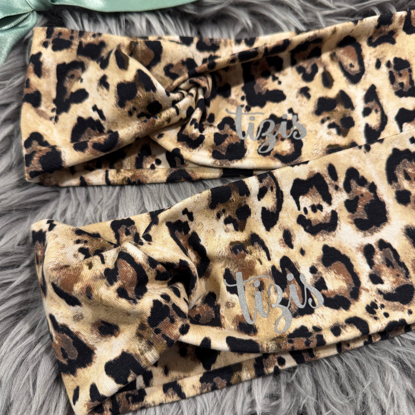 Knotenstirnband Leopard