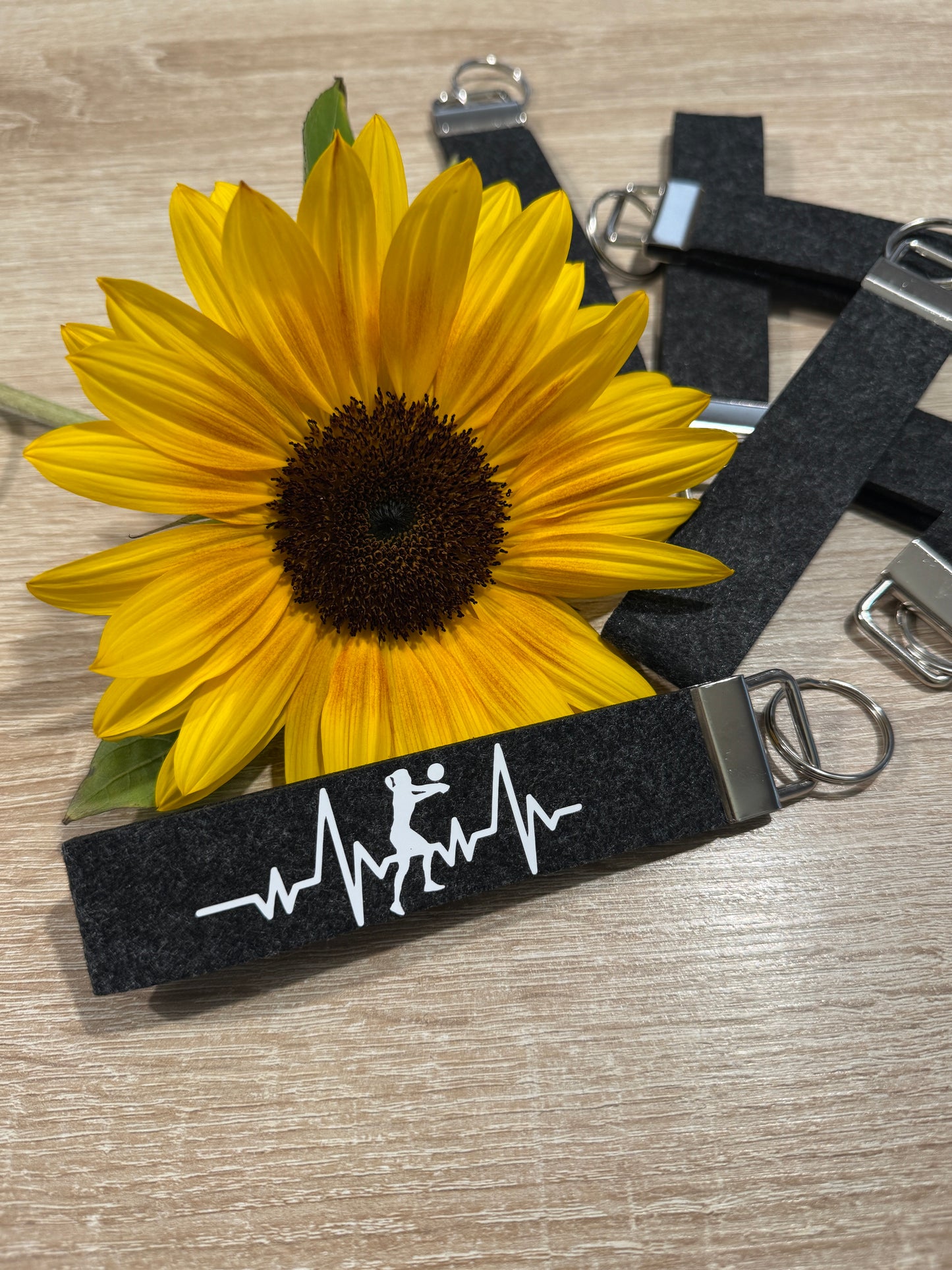 Filz-Schlüsselanhänger-Volleyball & Herzschlag