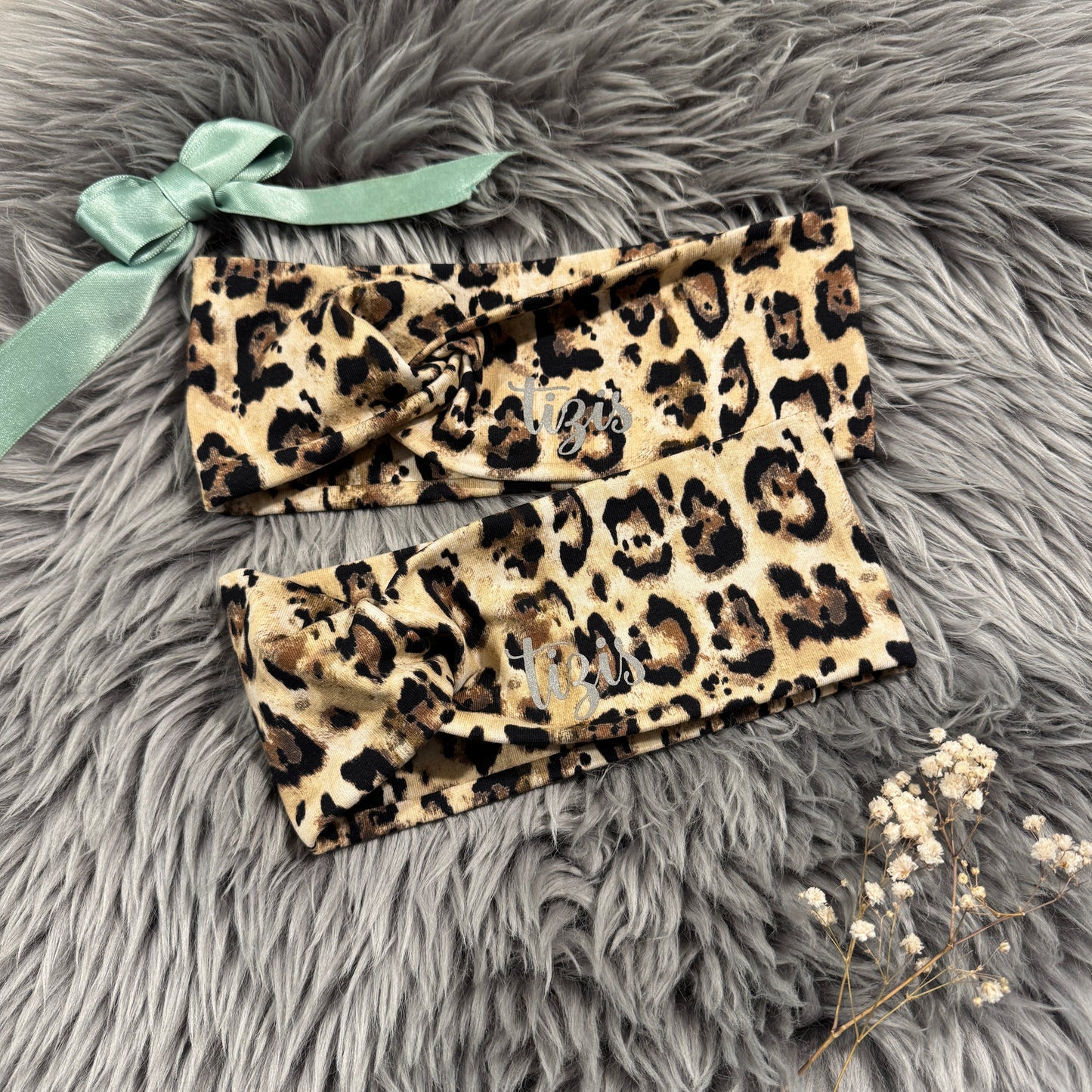 Knotenstirnband Leopard