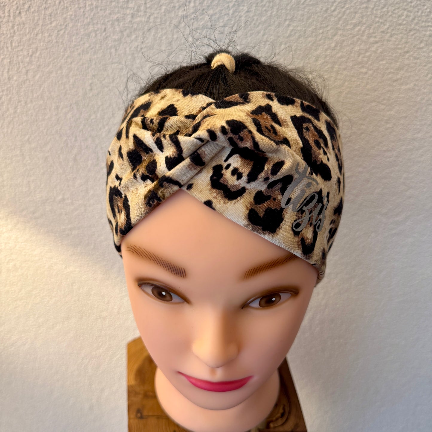 Knotenstirnband Leopard