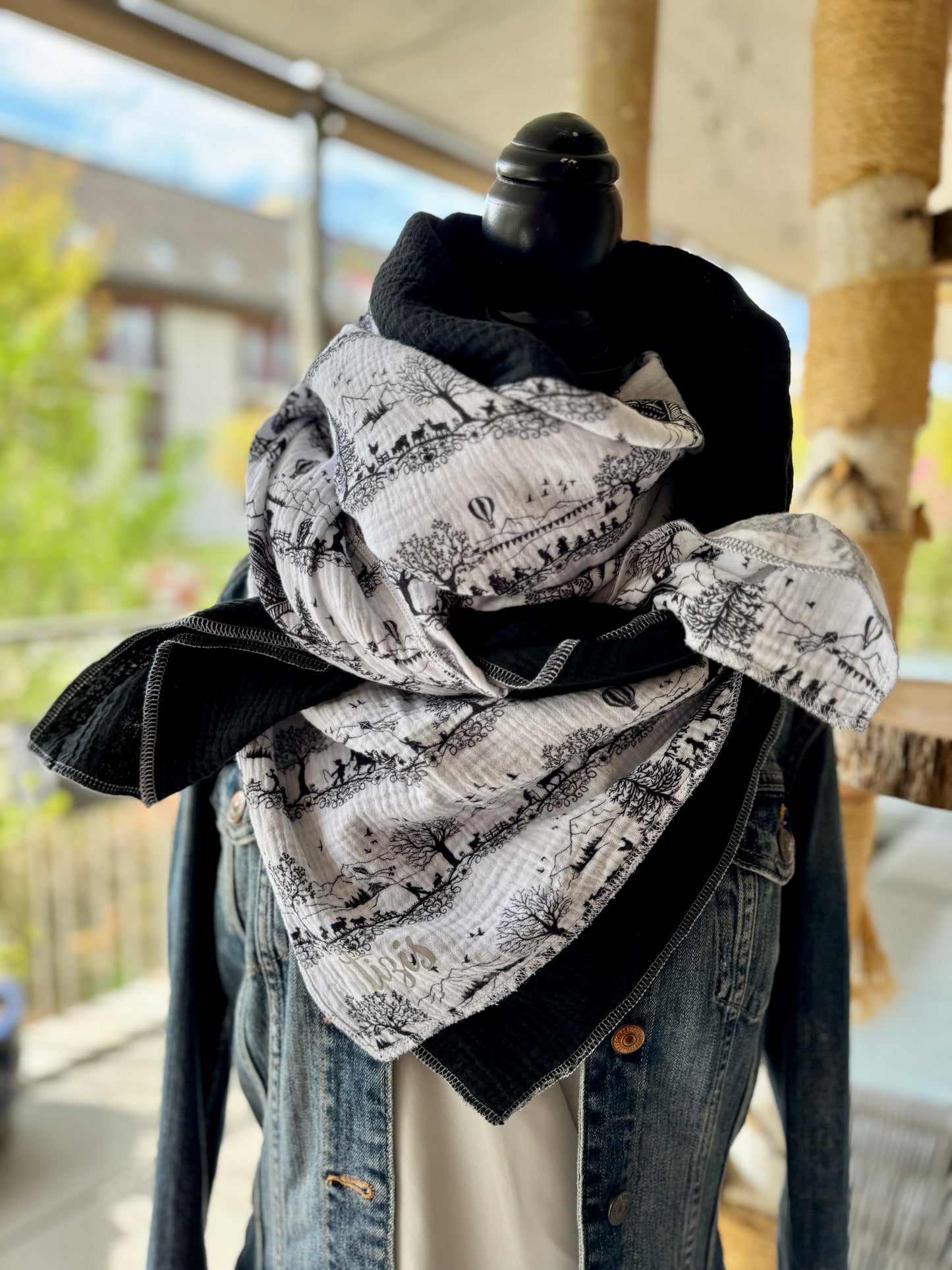 Musselin Halstuch Scherenschnitt – tizis