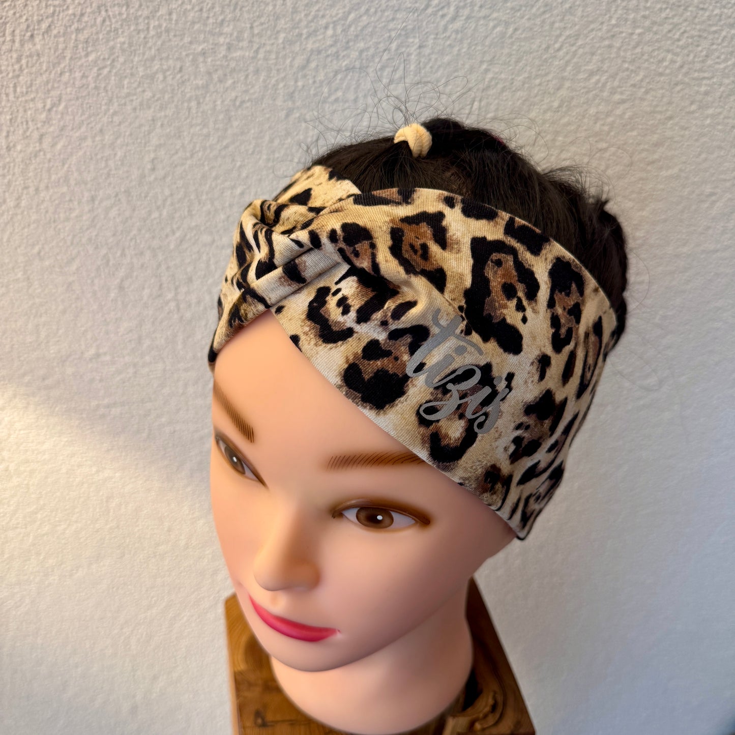 Knotenstirnband Leopard