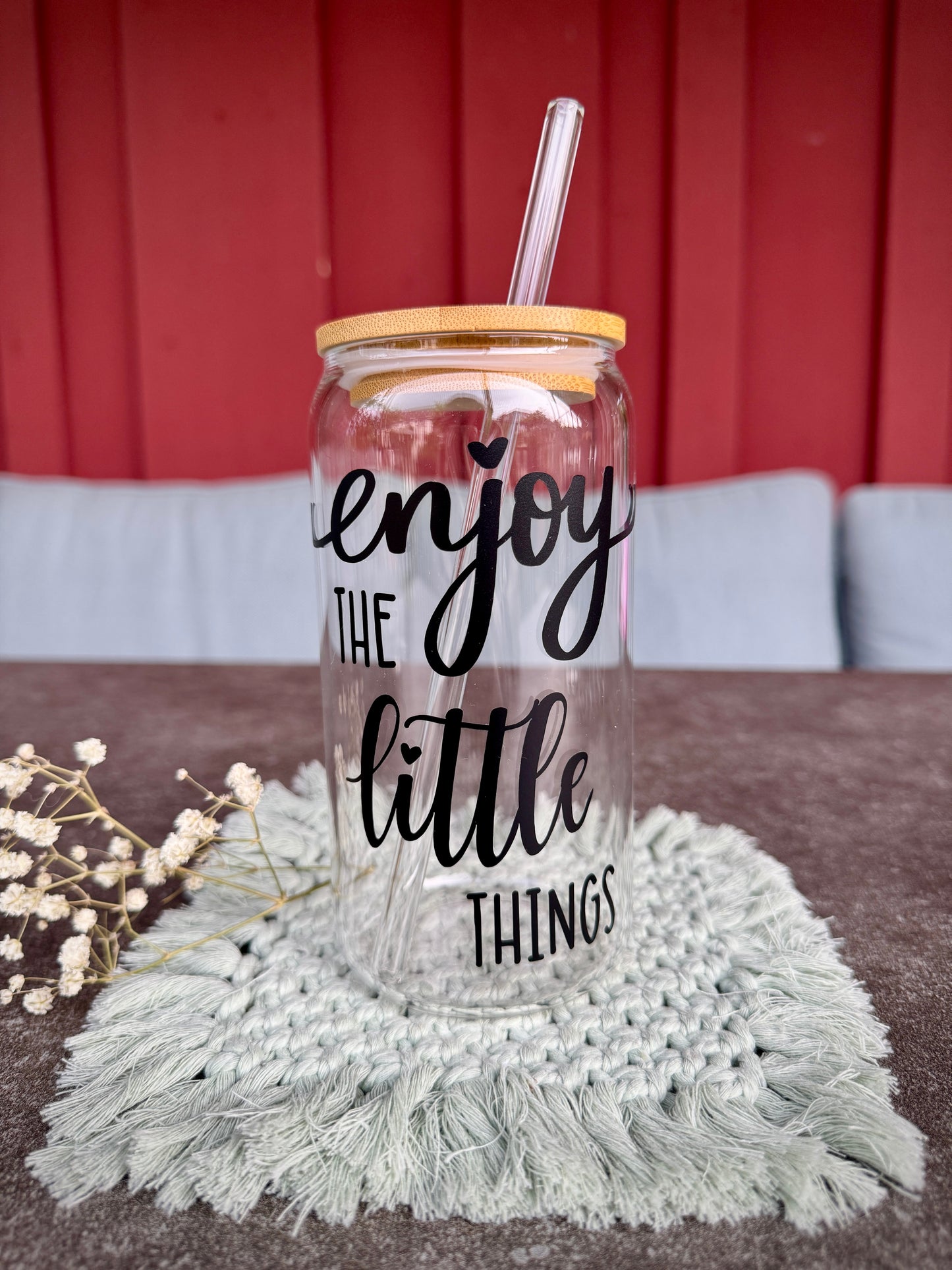 Trinkglas „Enjoy the little things“