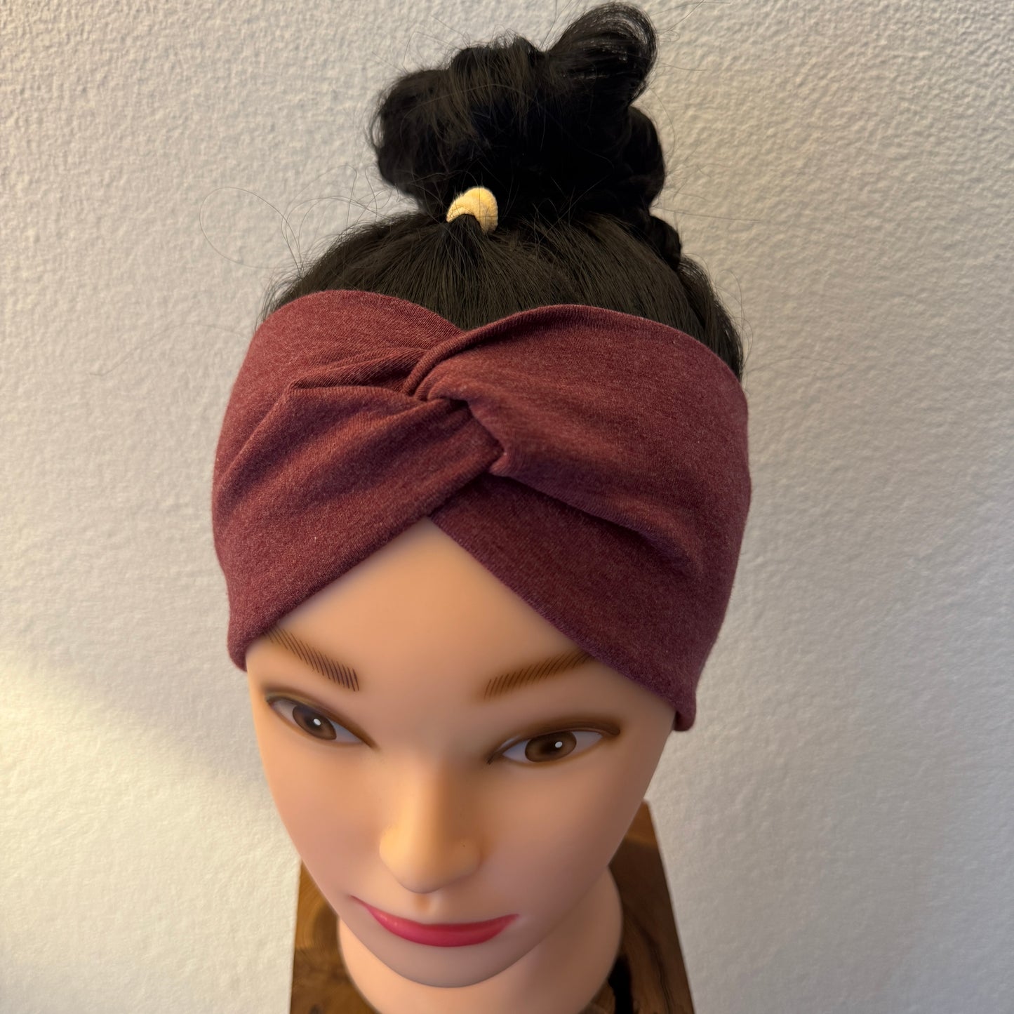 Knotenstirnband bordeaux melange Optik