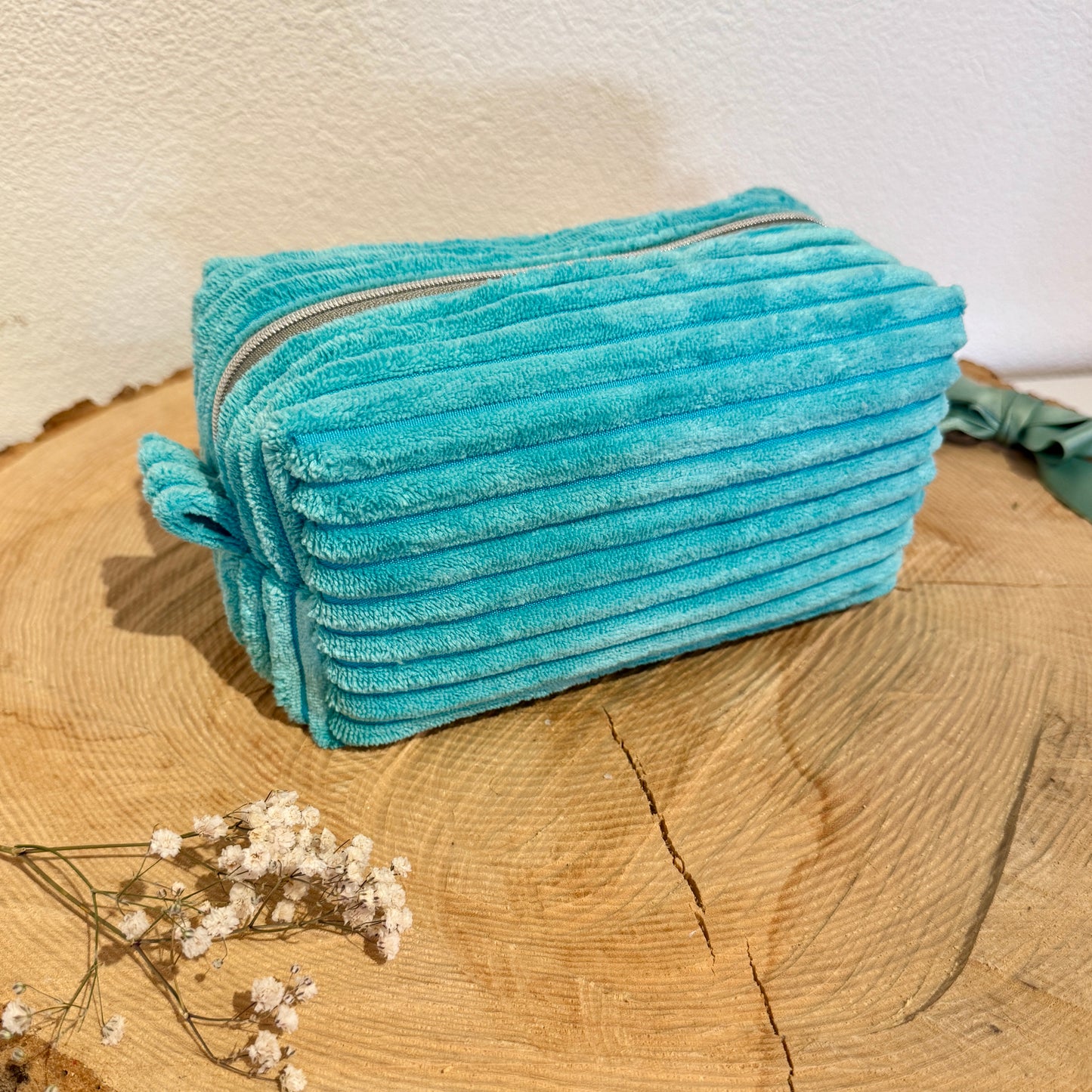 Cord türkis (Cordstoff/ Innenstoff beschichtet)