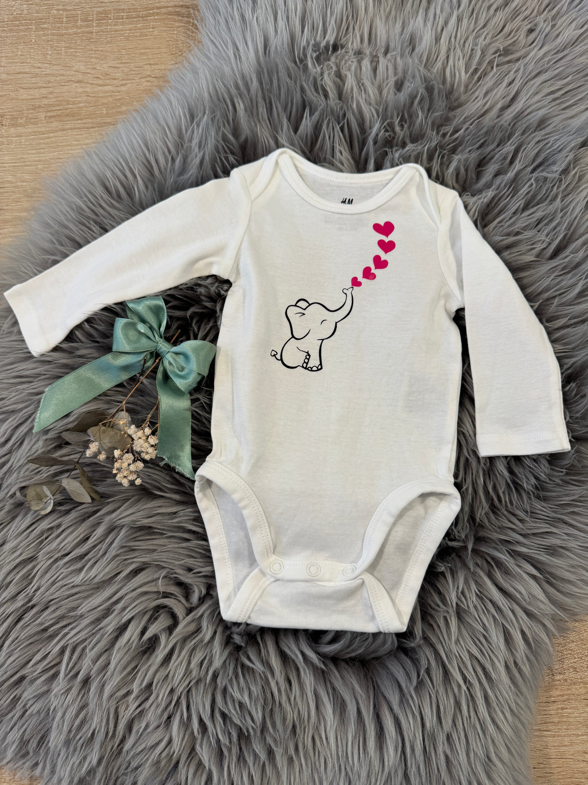 Baby-Body Elefant 🩷🩷🩷🩷 (langarm)