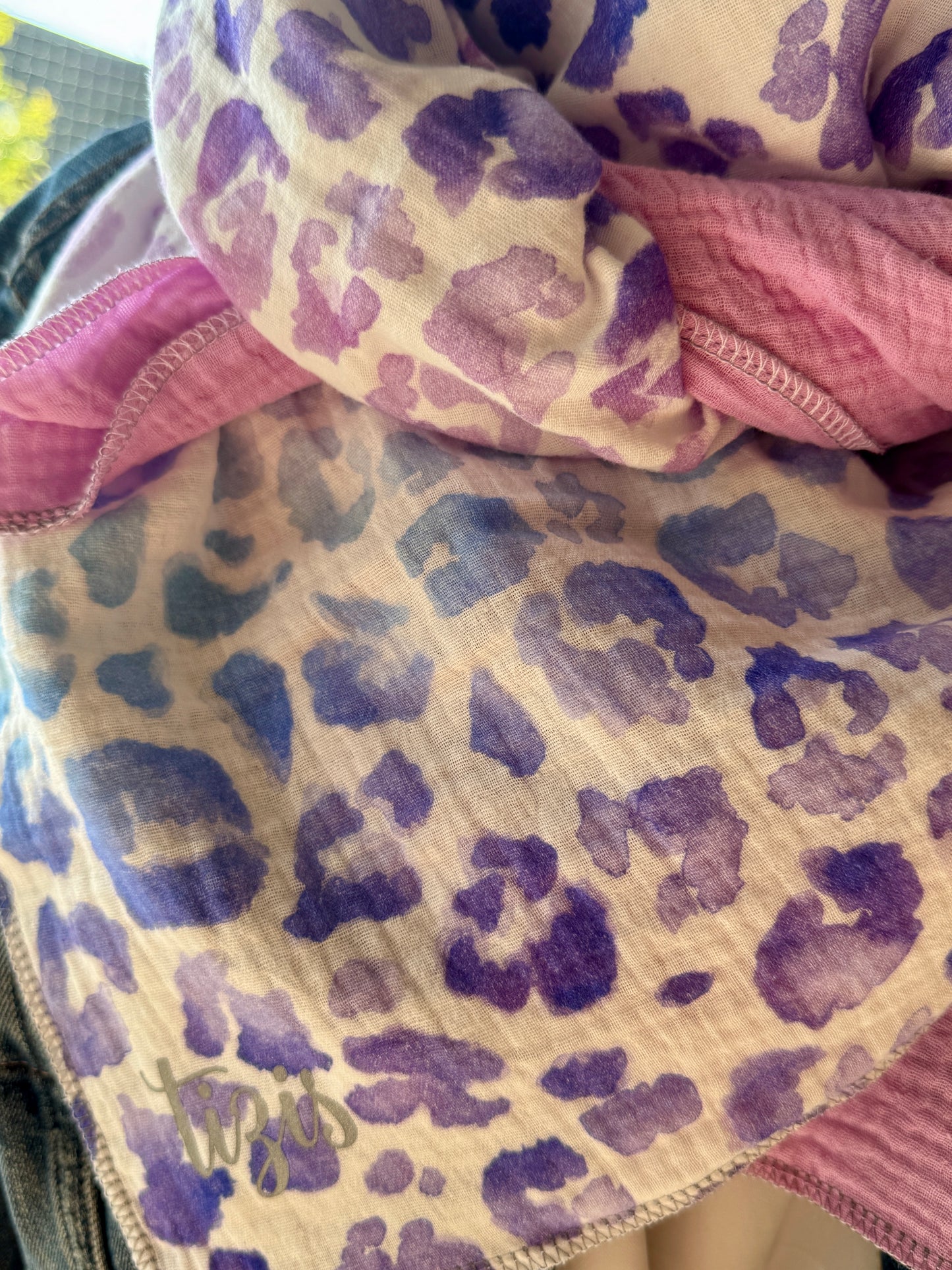 Musselin Halstuch -Leopard Bunt