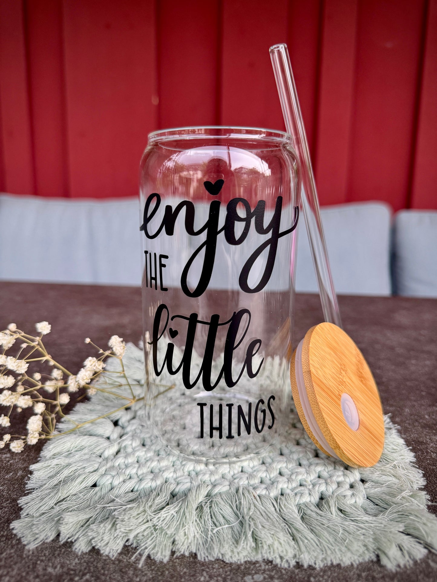Trinkglas „Enjoy the little things“