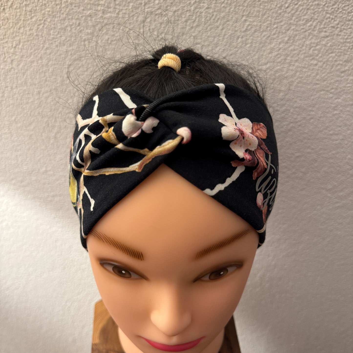 Knotenstirnband Blüätä-Vogäl dunkel