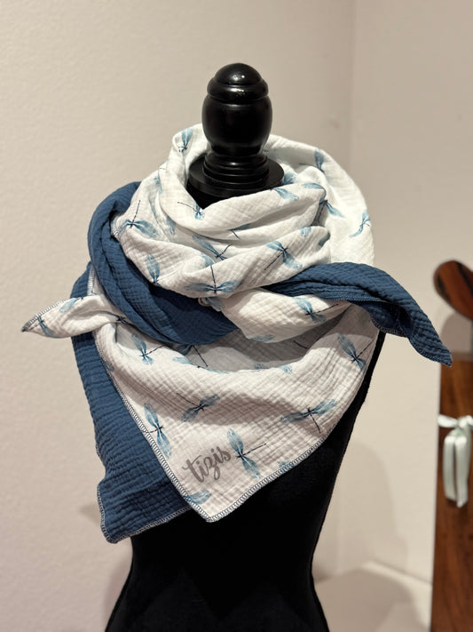 Musselin Halstuch - Libällä blau