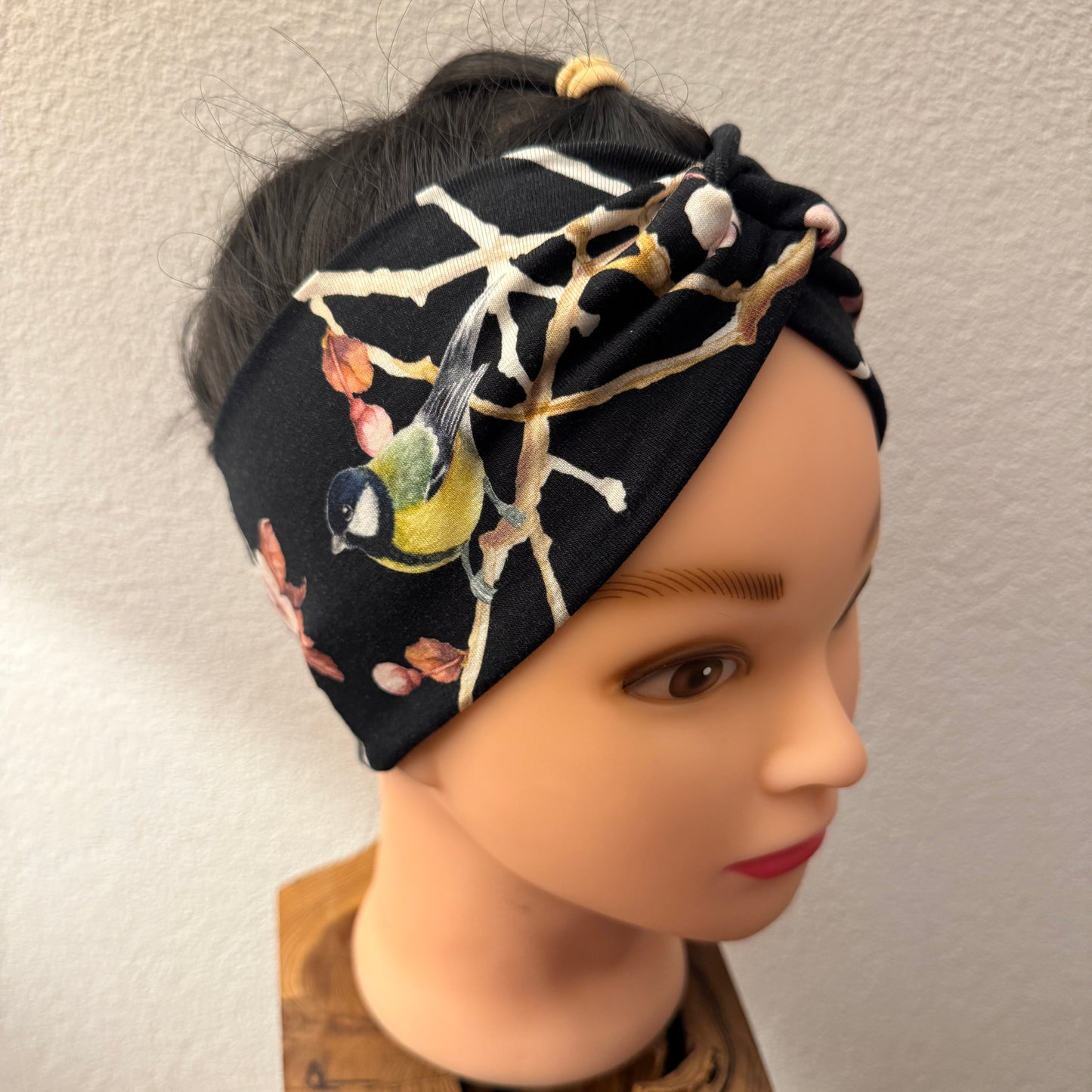 Knotenstirnband Blüätä-Vogäl dunkel