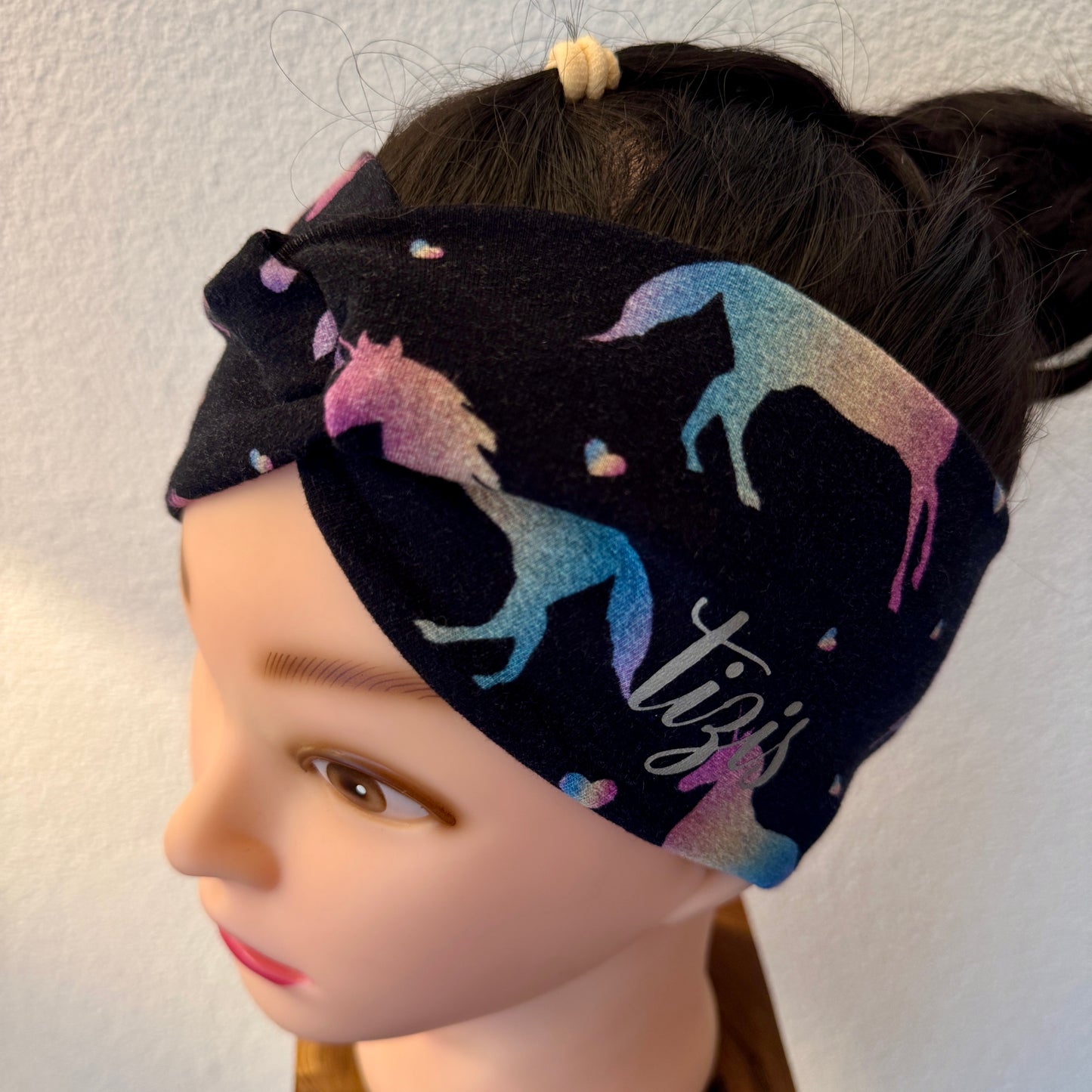 Knotenstirnband Rägäboge-Einhorn