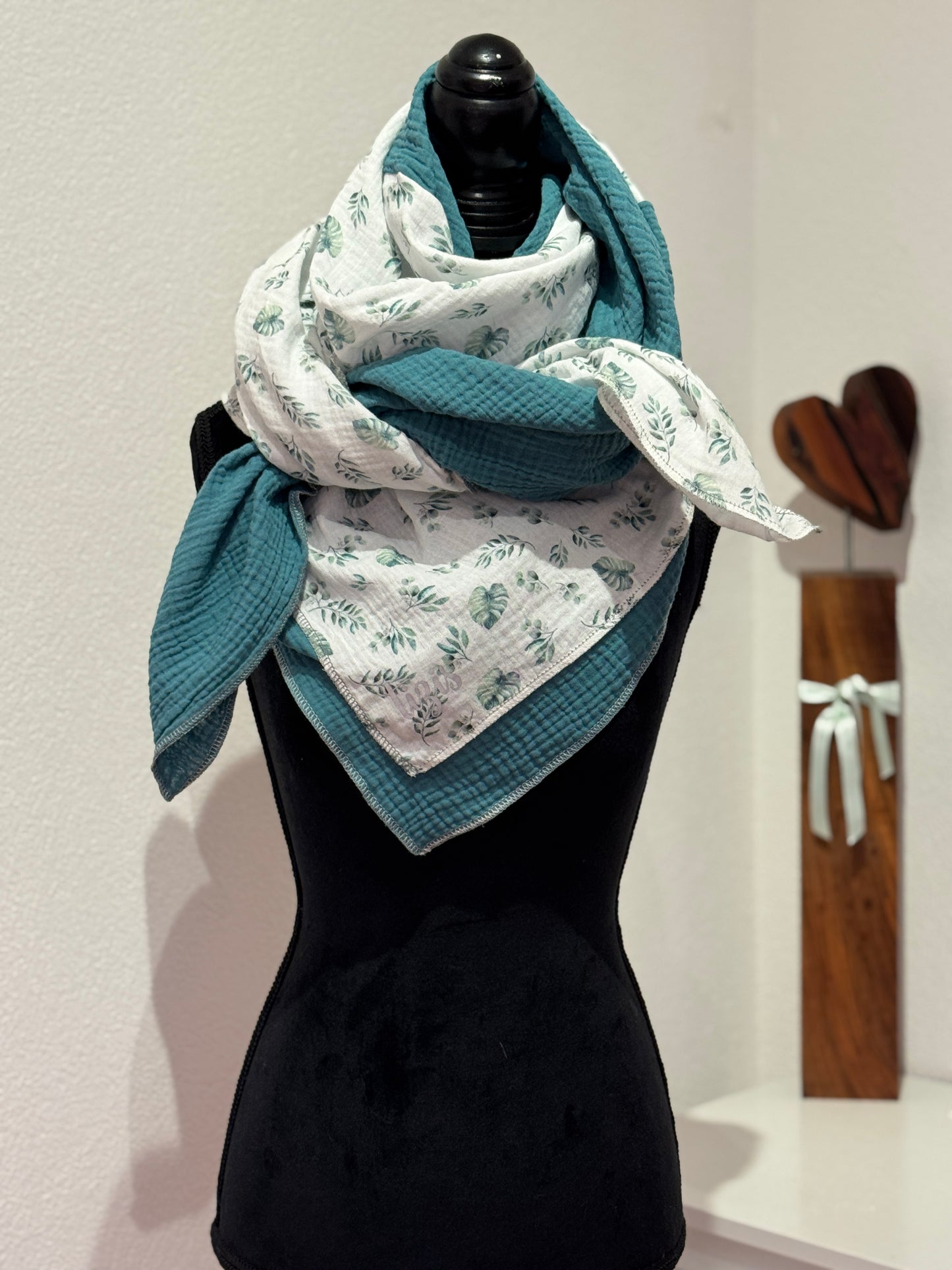 Musselin Halstuch - MonsteraBlätter