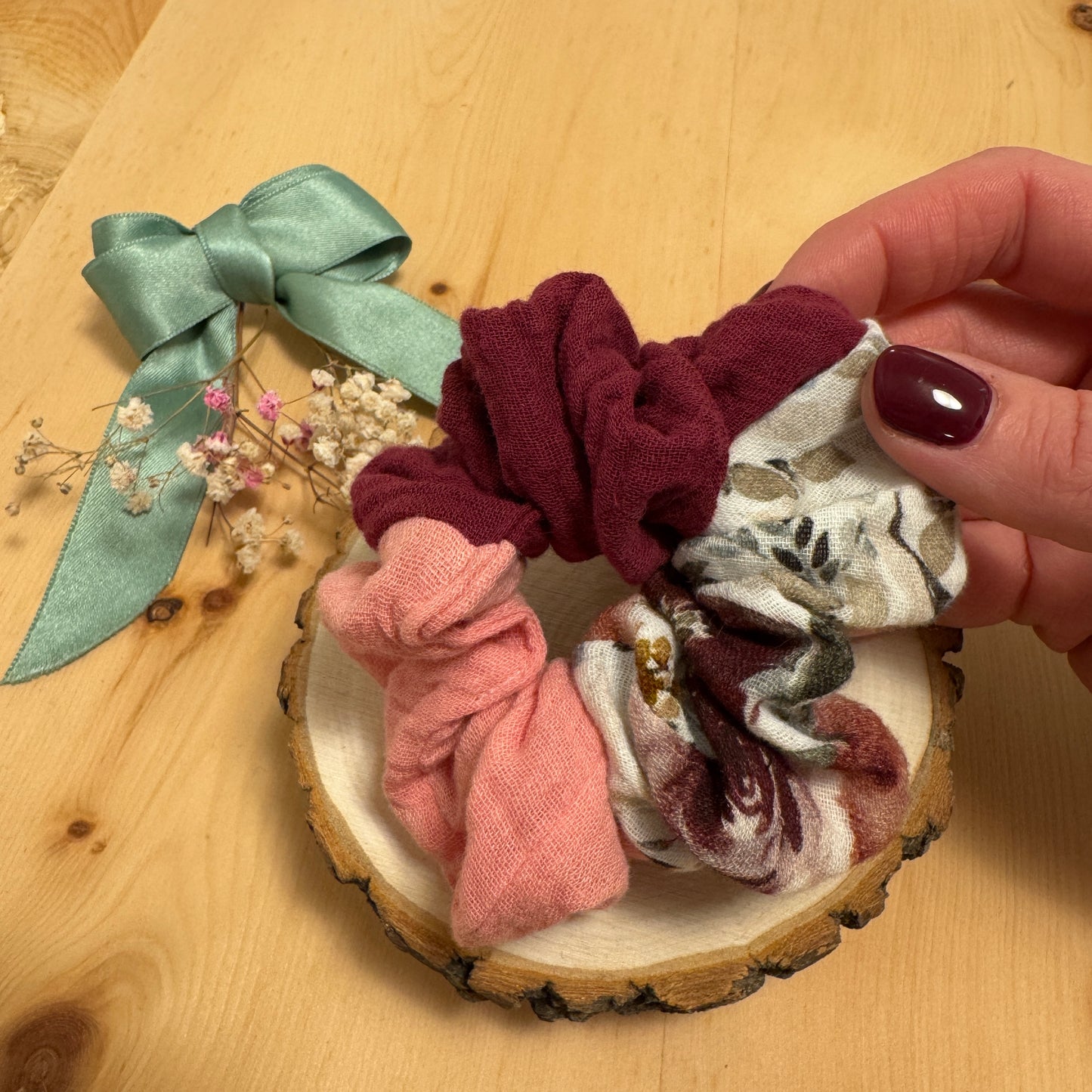 Dreifarbig- Musselinstoff