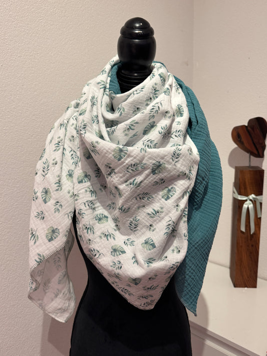 Musselin Halstuch - MonsteraBlätter