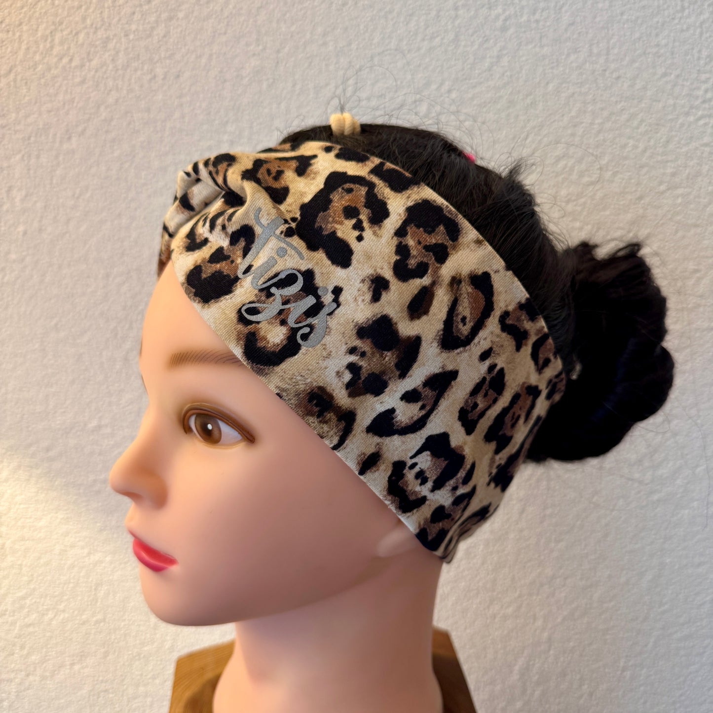 Knotenstirnband Leopard