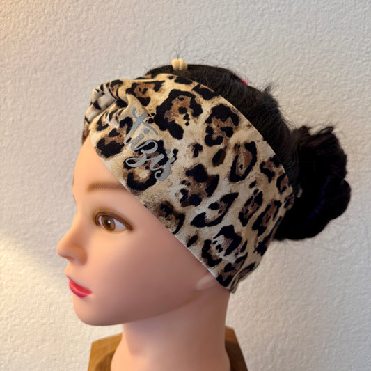 Knotenstirnband Leopard