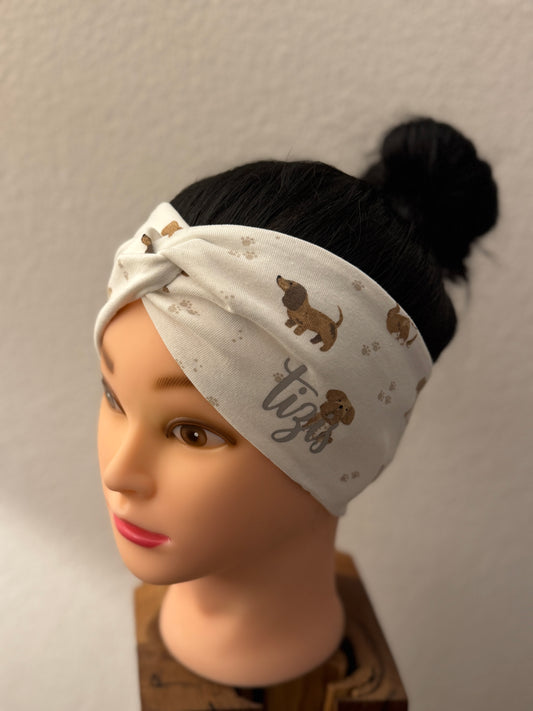 Knotenstirnband Hunde-Fründä